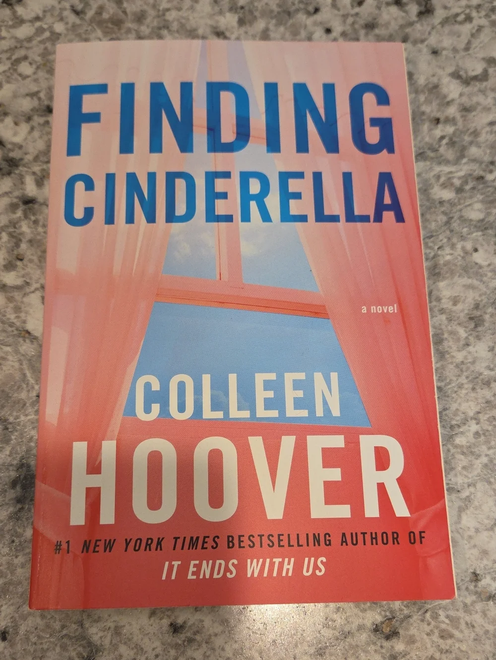 Finding Cinderella Paperback by Colleen Hoover - Coral/Blue Cover